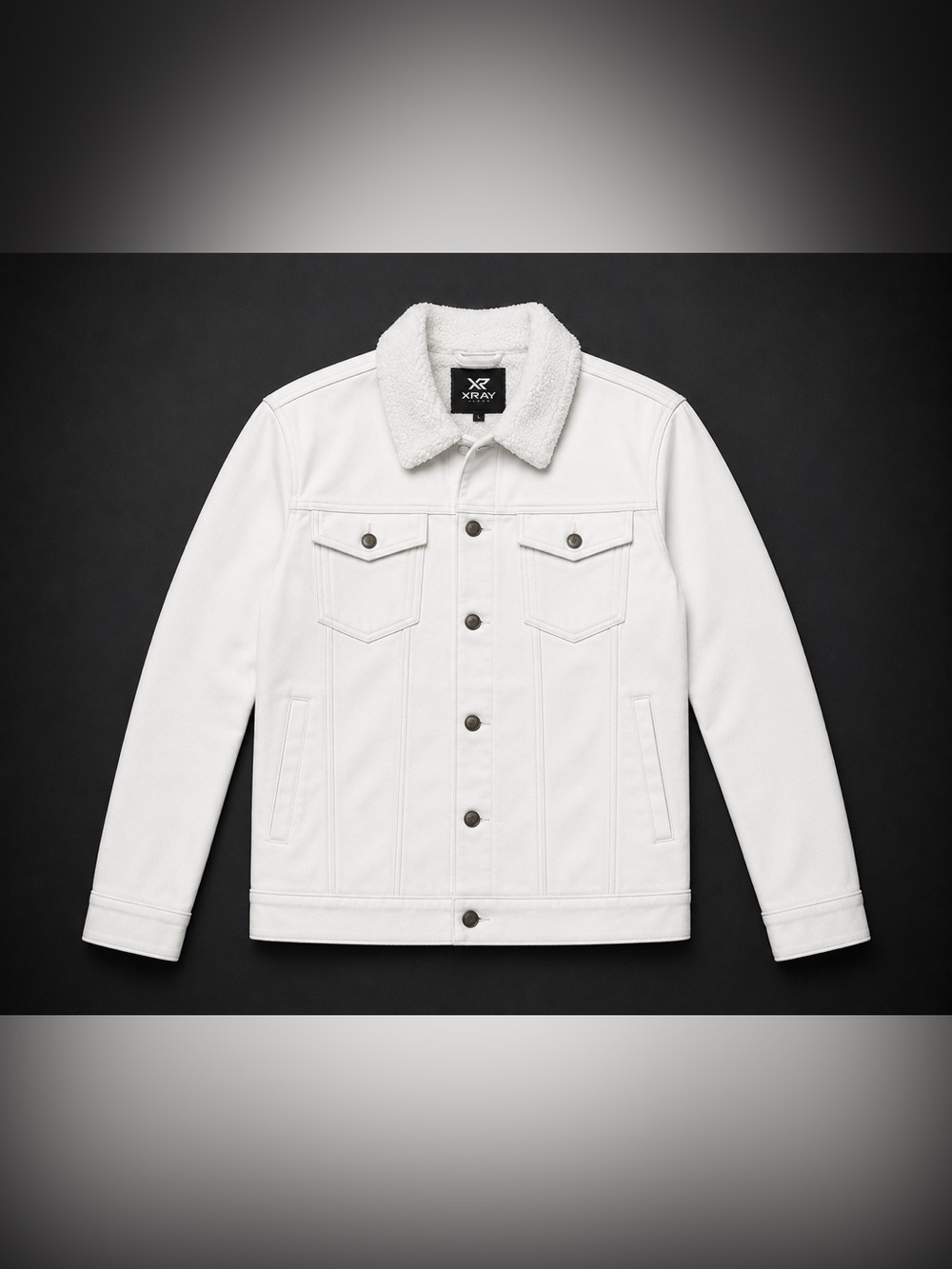Xray Men's Faux Suede Jacket with Faux Fur Collar. Large